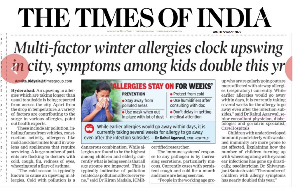 Multi-factor winter allergies clock upswing in city, symptoms among kids double this year